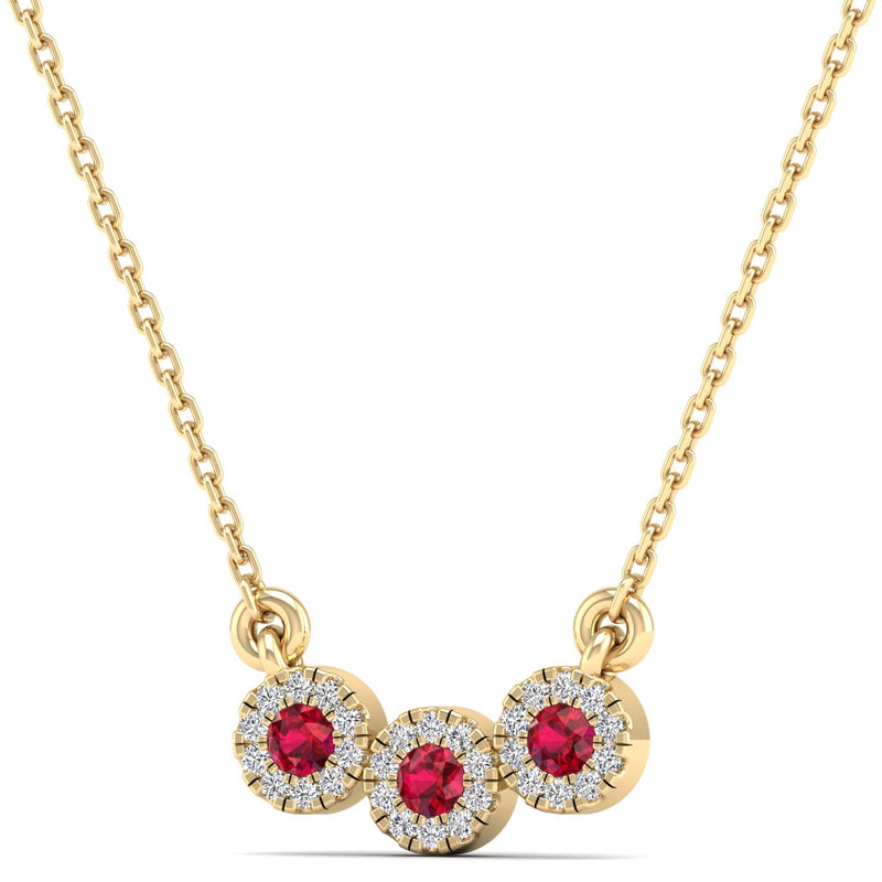 14K Yellow Gold - Ruby