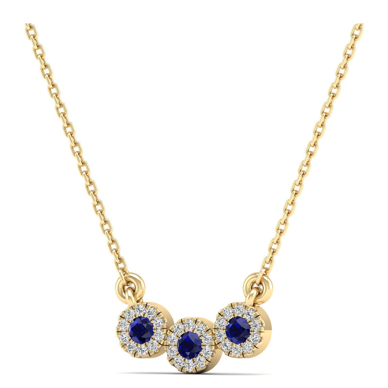 14K Yellow Gold - Sapphire