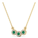 14K Yellow Gold - Emerald