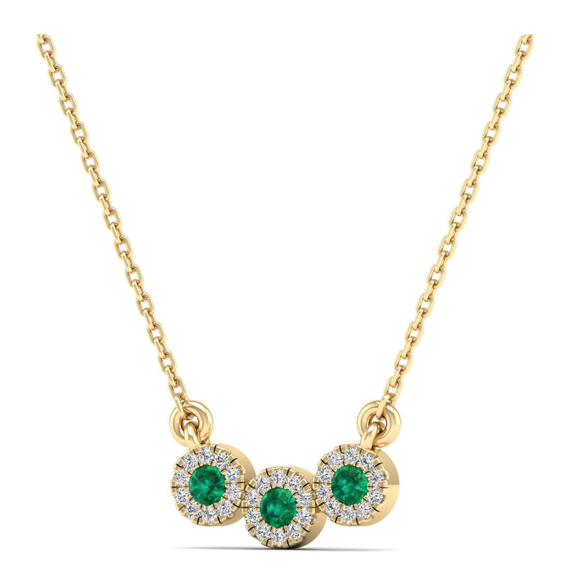 14K Yellow Gold - Emerald