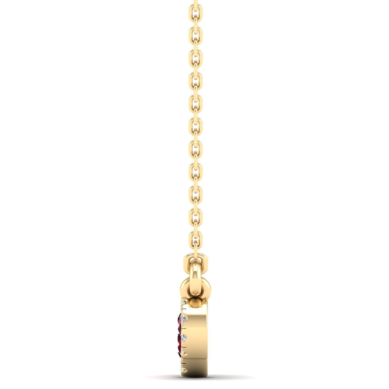 14K Yellow Gold - Ruby