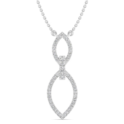 Halo Marquise Diamond Frame Drop Necklace