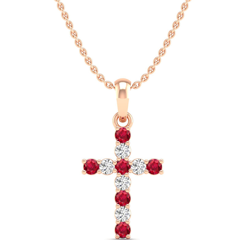 14K Rose Gold - Ruby