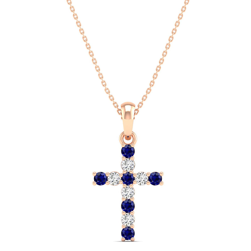 14K Rose Gold - Sapphire
