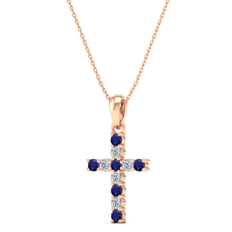 14K Rose Gold - Sapphire
