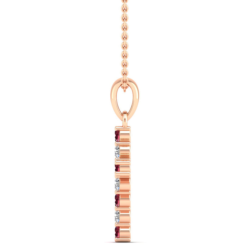 14K Rose Gold - Ruby