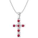 14K White Gold - Ruby