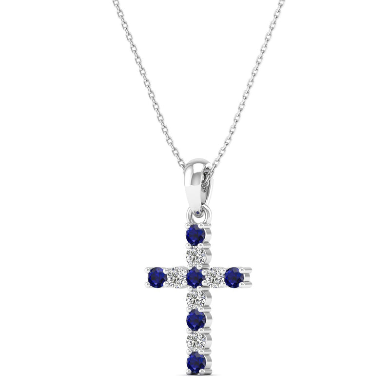 14K White Gold - Sapphire