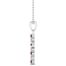 14K White Gold - Ruby