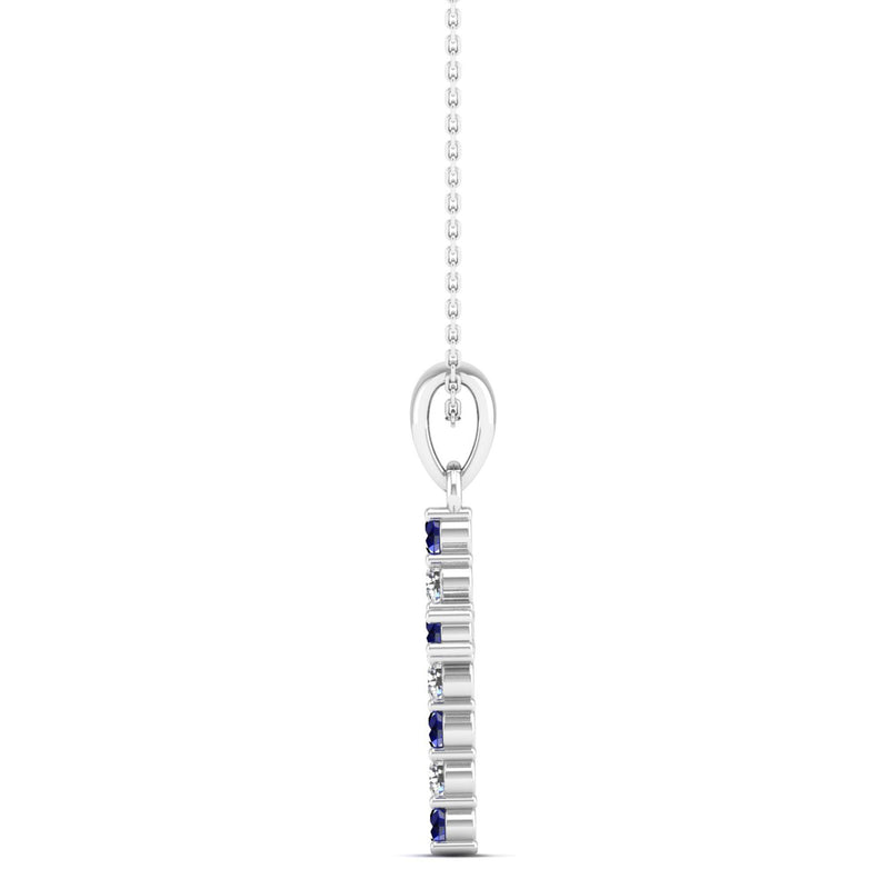 14K White Gold - Sapphire