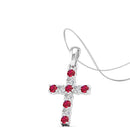 14K White Gold - Ruby