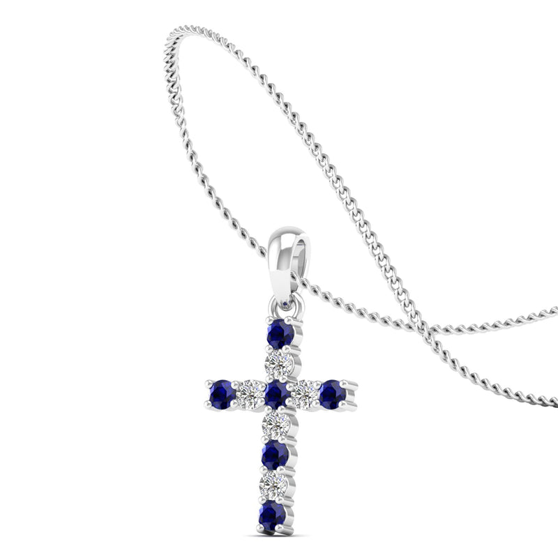 14K White Gold - Sapphire