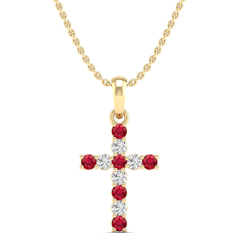 14K Yellow Gold - Ruby