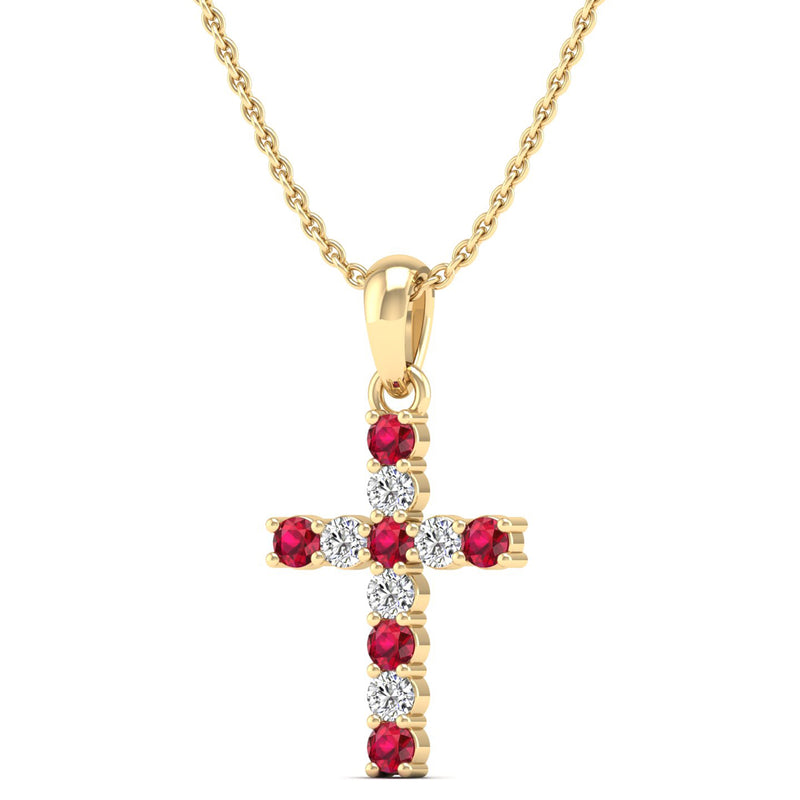 14K Yellow Gold - Ruby