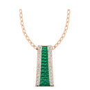 14K Rose Gold - Emerald