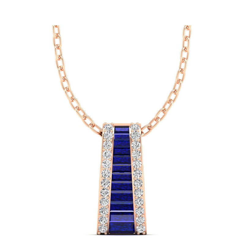 14K Rose Gold - Sapphire