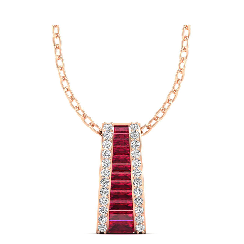 14K Rose Gold - Ruby