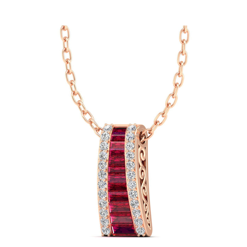 14K Rose Gold - Ruby