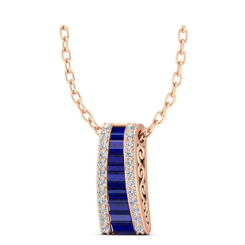 14K Rose Gold - Sapphire