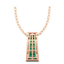 14K Rose Gold - Emerald