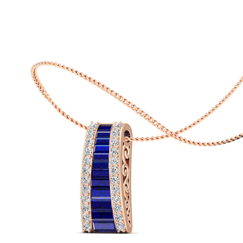 14K Rose Gold - Sapphire