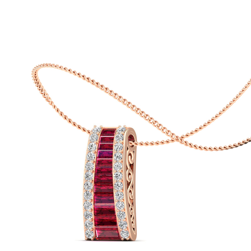 14K Rose Gold - Ruby