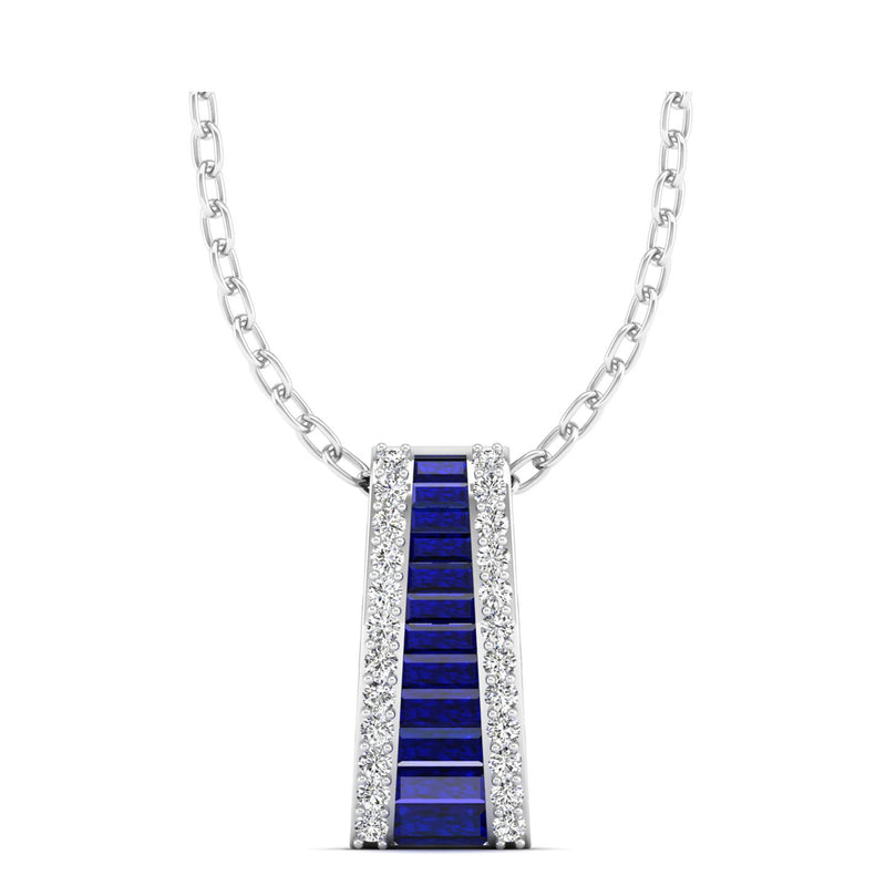 14K White Gold - Sapphire