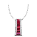 14K White Gold - Ruby