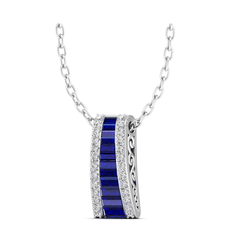 14K White Gold - Sapphire