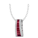 14K White Gold - Ruby