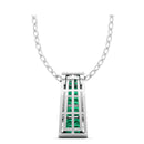 14K White Gold - Emerald