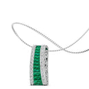 14K White Gold - Emerald