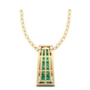 14K Yellow Gold - Emerald