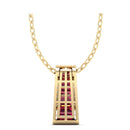 14K Yellow Gold - Ruby