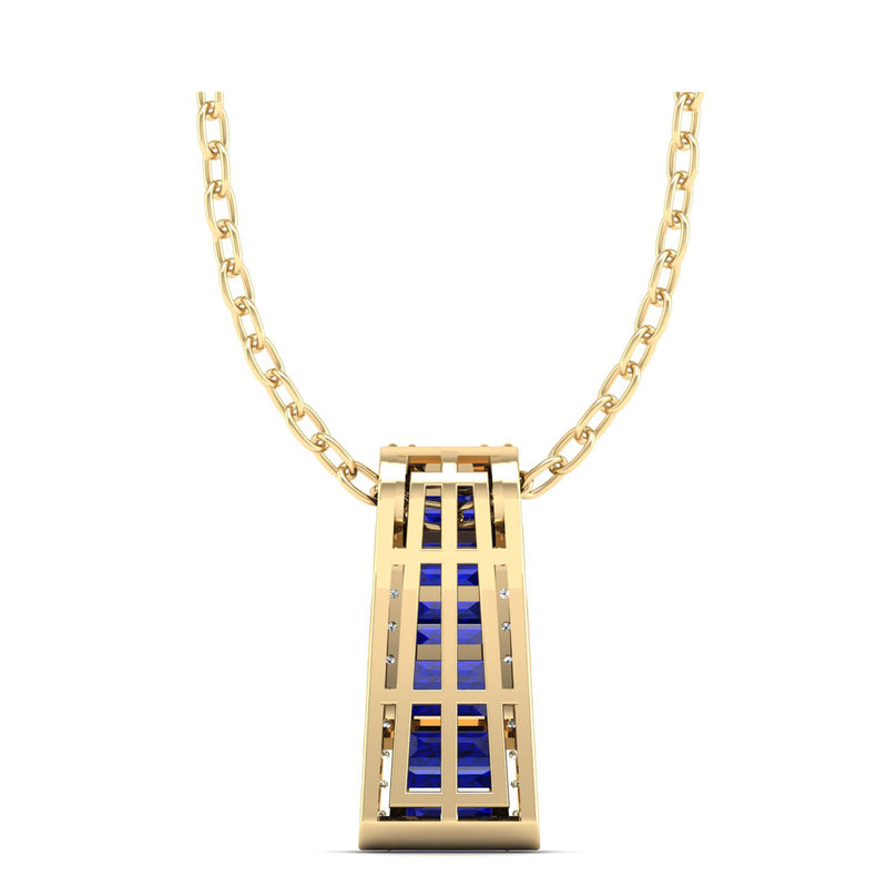 14K Yellow Gold - Sapphire
