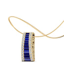 14K Yellow Gold - Sapphire