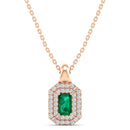 14K Rose Gold - Emerald