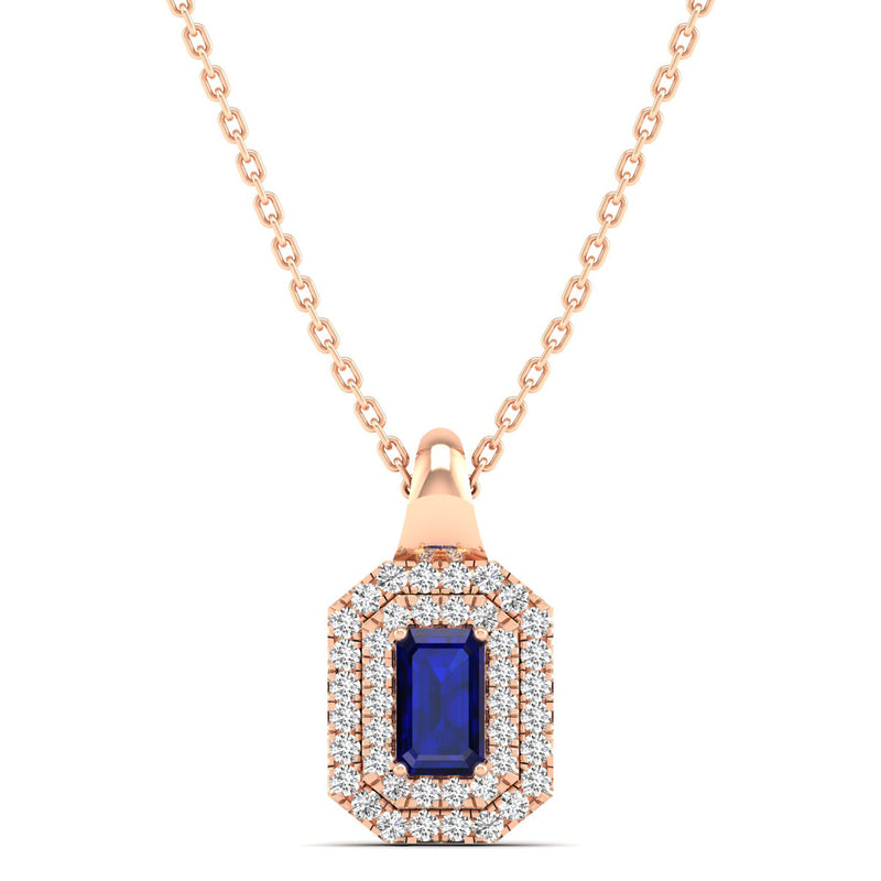 14K Rose Gold - Sapphire