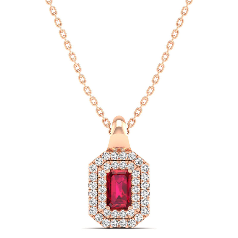 14K Rose Gold - Ruby