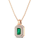 14K Rose Gold - Emerald