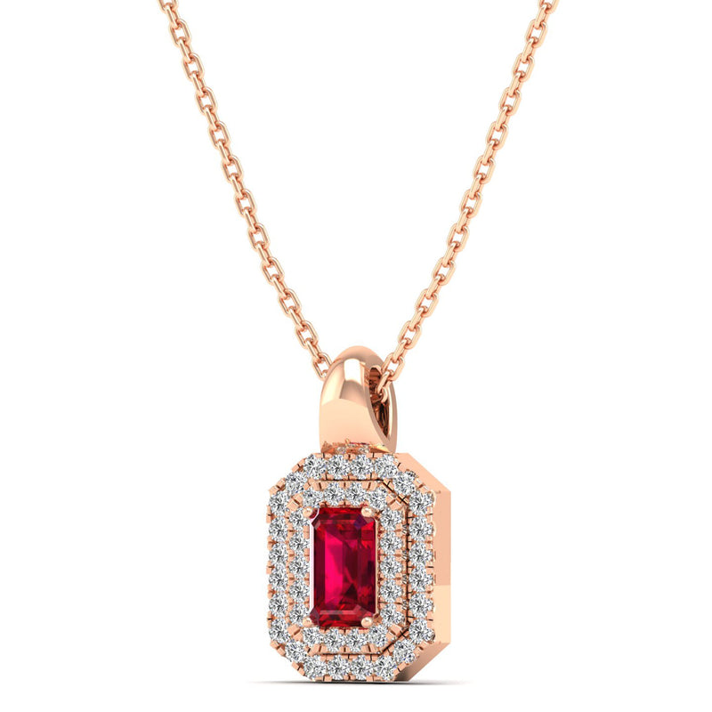 14K Rose Gold - Ruby
