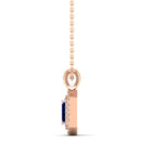 14K Rose Gold - Sapphire
