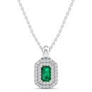 14K White Gold - Emerald
