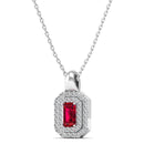 14K White Gold - Ruby