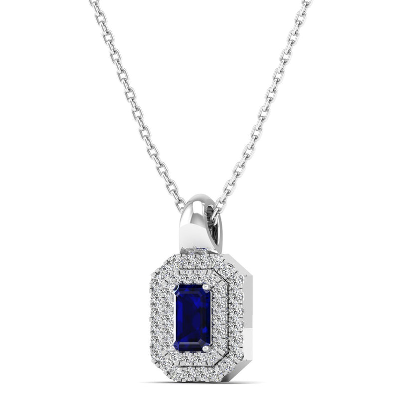 14K White Gold - Sapphire