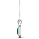 14K White Gold - Emerald
