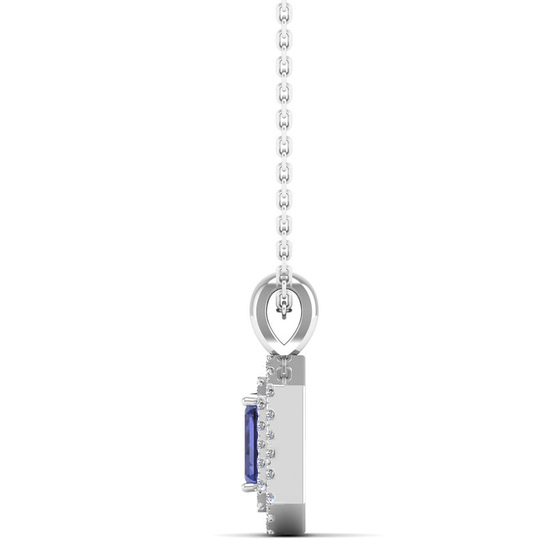 14K White Gold - Tanzanite