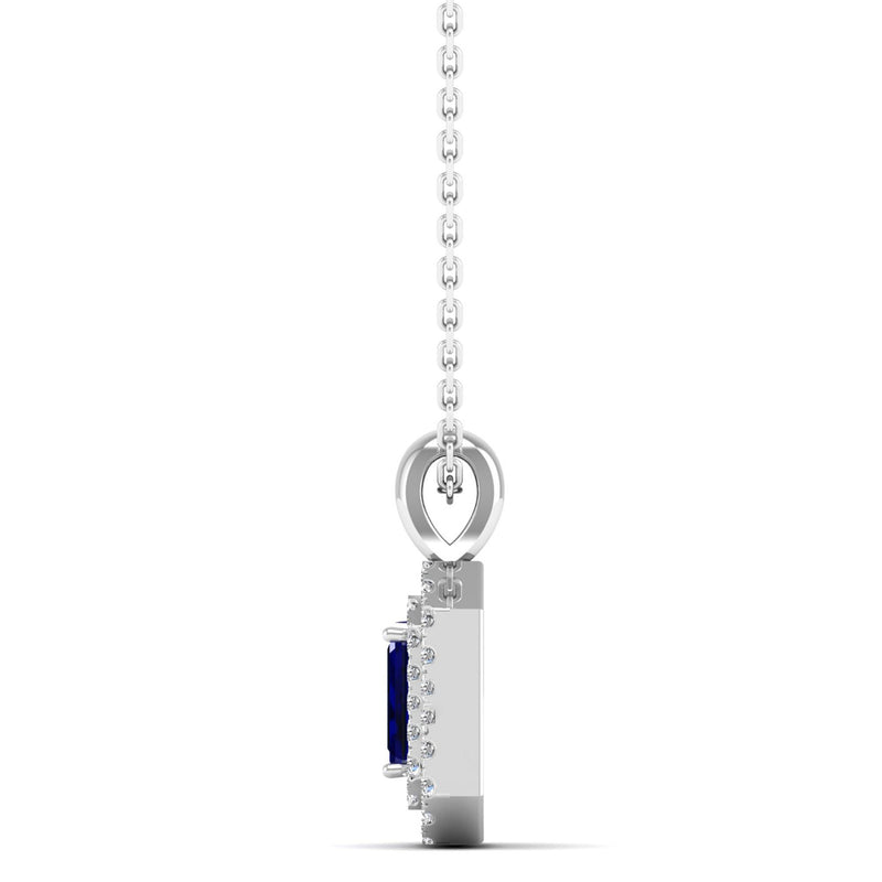 14K White Gold - Sapphire