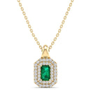 14K Yellow Gold - Emerald