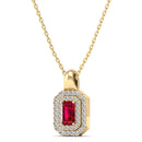 14K Yellow Gold - Ruby